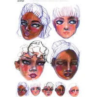 Jane Davenport Collage Sheets A4 Fresh Faced (8pcs) (CEJDCOL003)